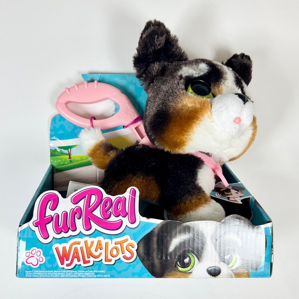 furReal Walk-A-Lots Bernedoodle Interactive Toy, 8-inch Walking Plush Puppy